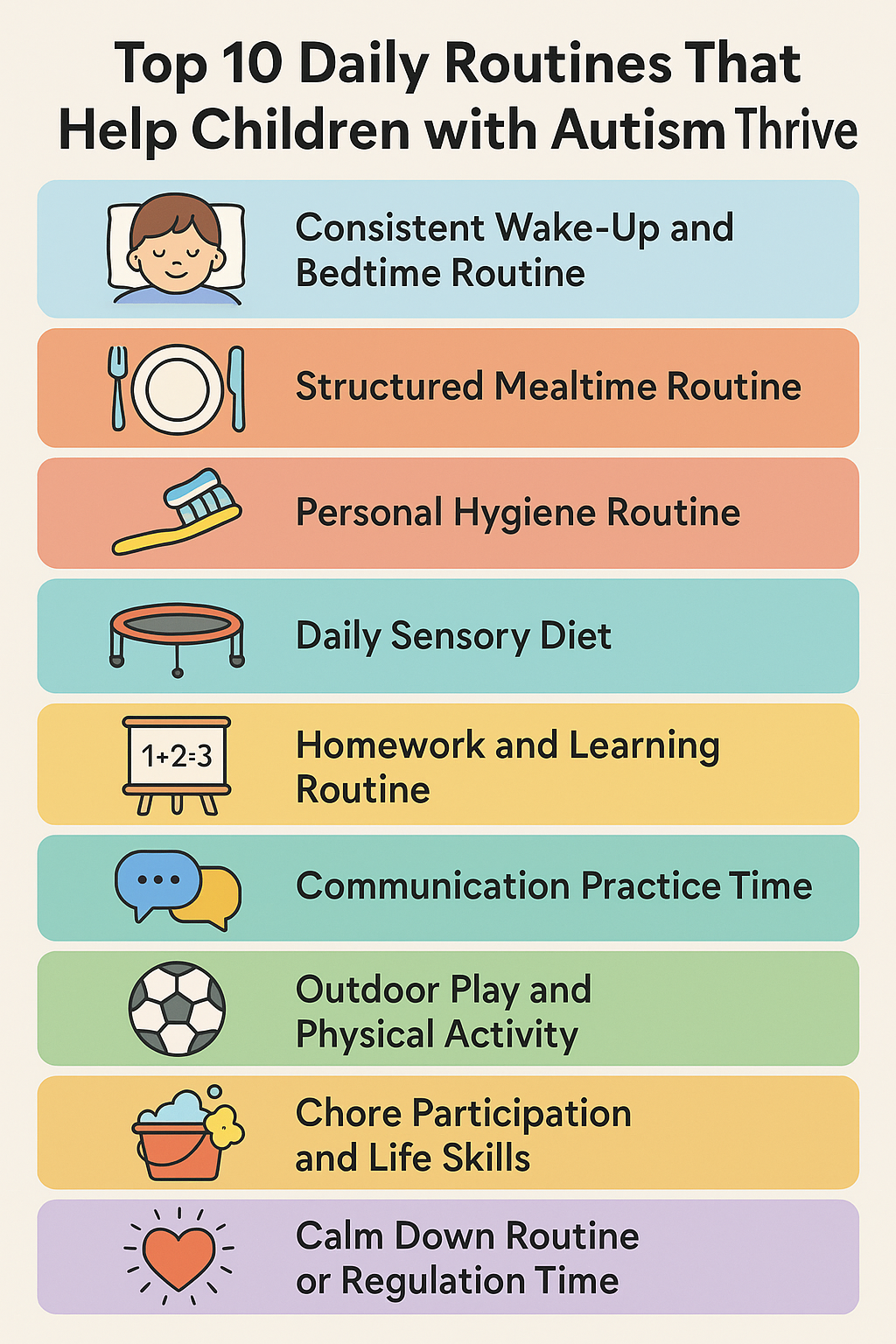 Top 10 Daily Routines That Help Children with Autism Thrive